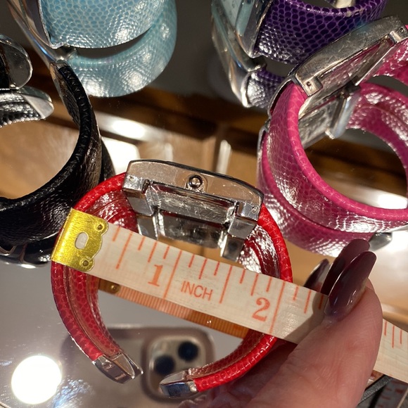 Eikon Stainless Steel pleather watch & spring loaded Cuff!  NWT Choice of 1 - Picture 15 of 16